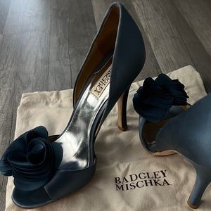 Badgley Mischka Blue Satin Randall